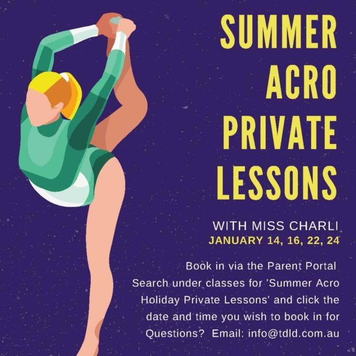 Summer acro private lessons 2019