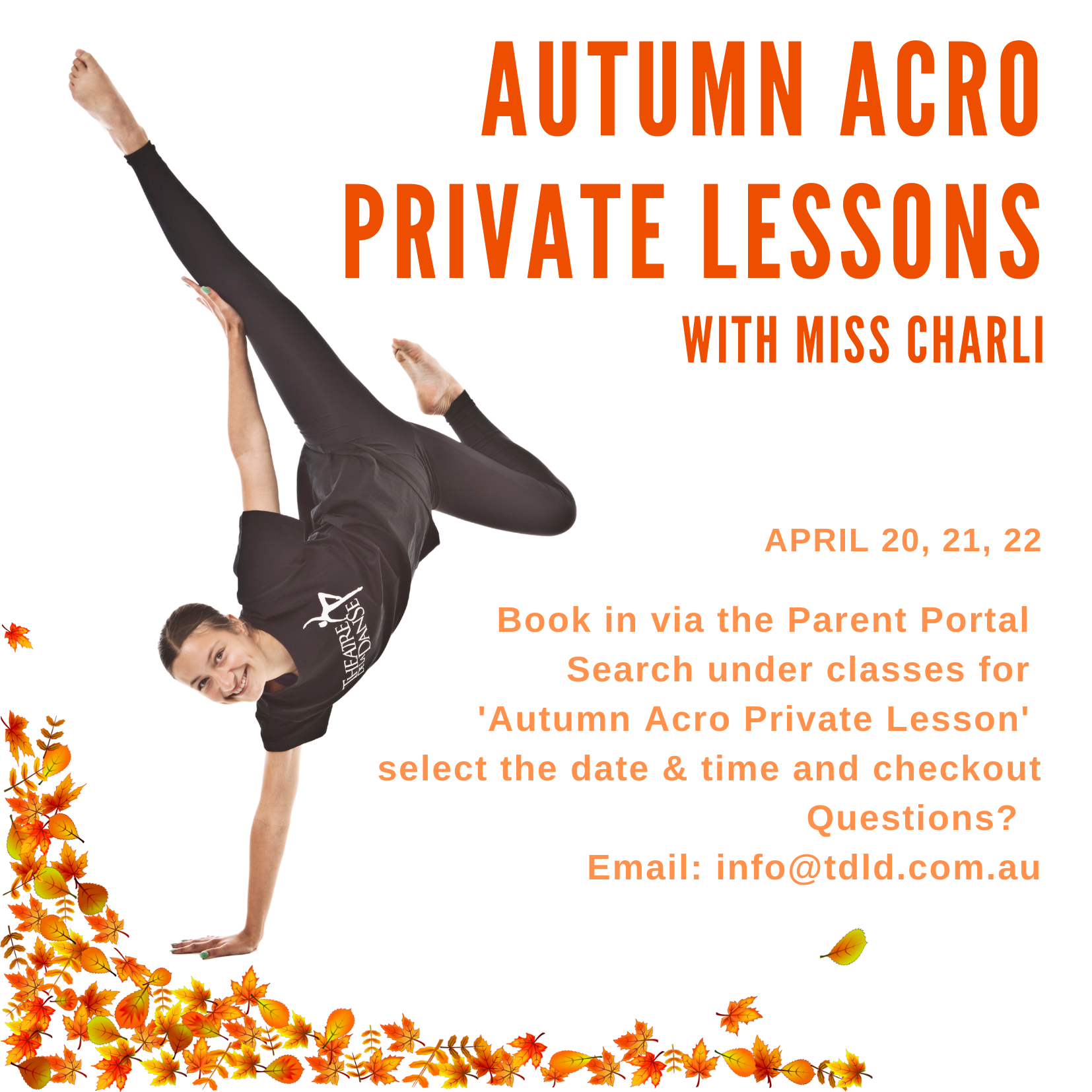 Autumn acro private lessons 2022